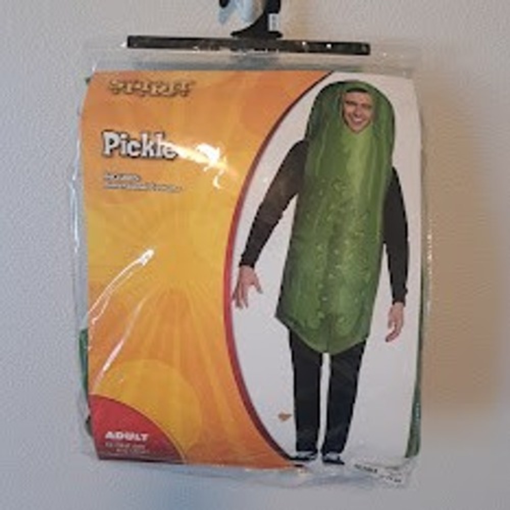 Spirit Halloween Pickle Costume Adult One Size Fits Most Green Tunic 01405216